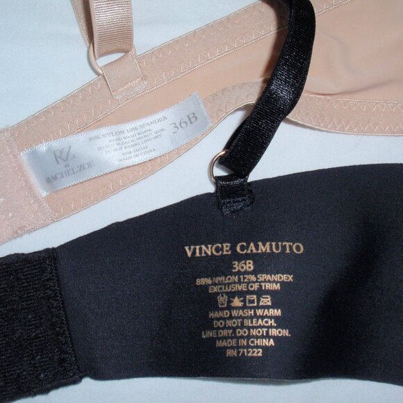 Lot of 2 Vince Camuto Rachel Zoe Bras 36B Leopard Smooth T-shirt Lace Tan - Picture 16 of 16